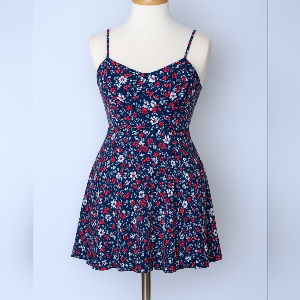SALE!!! Calvin Klein Floral Sleeveless Mini Dress W/ Adjustable Straps, Size XL